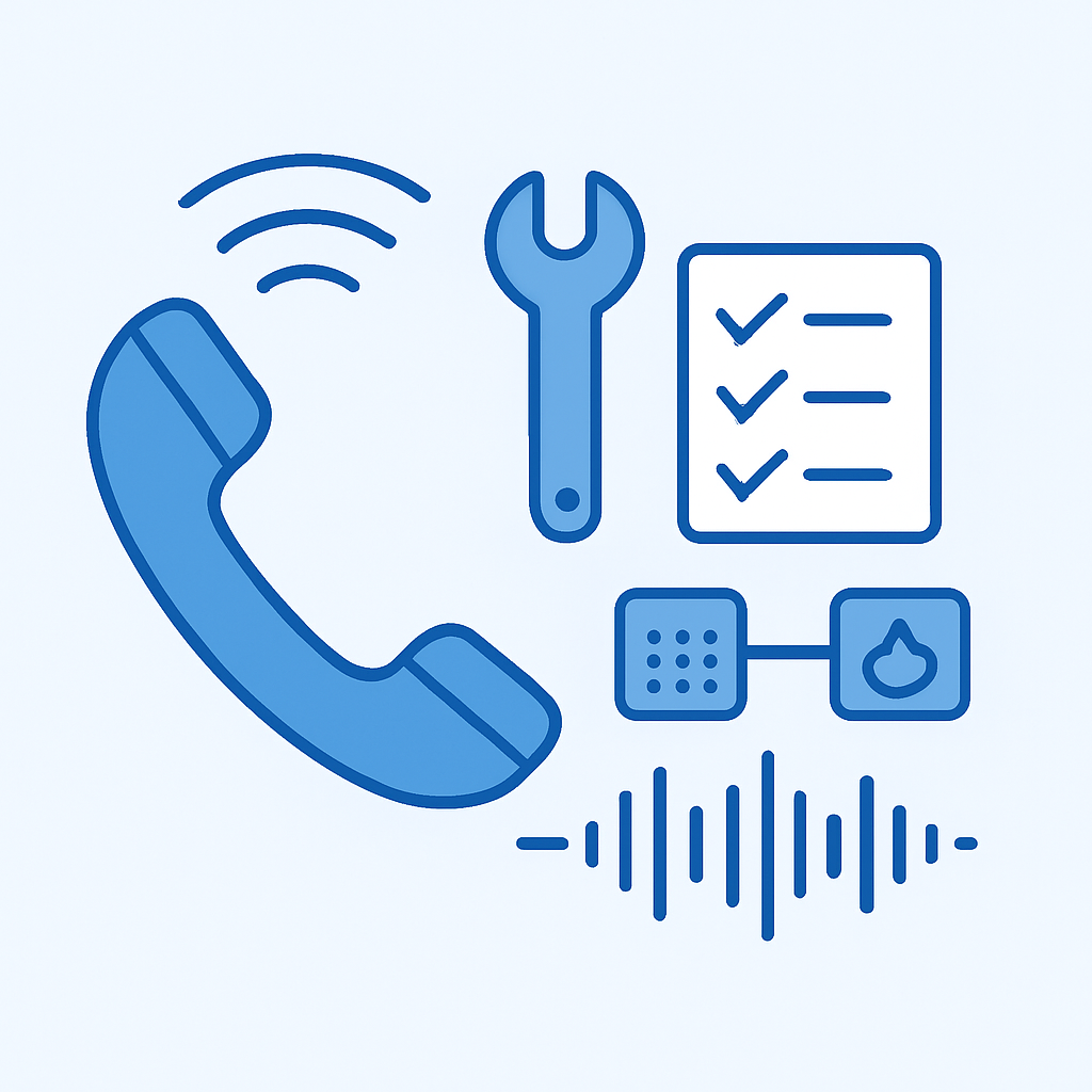 VoIP troubleshooting diagnostics illustration
